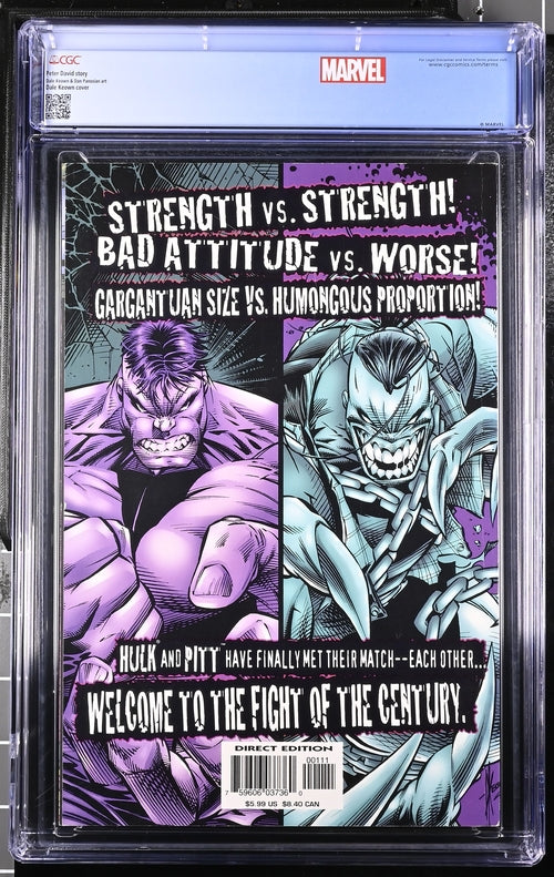 Hulk Pitt #1 CGC Custom Label 9.8 White Pages Marvel