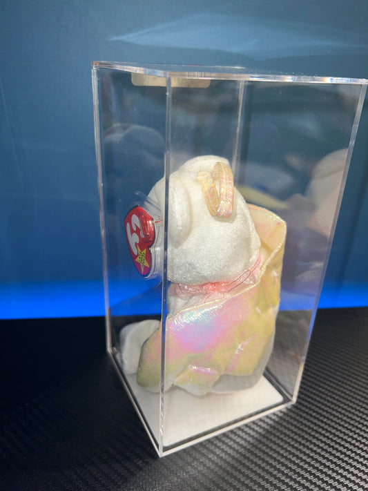 Halo the Bear Ty Beanie Baby Becky's True Blue Beans Authenticated 5th Swing 6th Tush