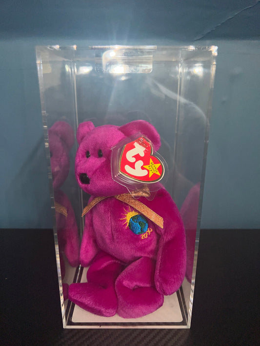 Millenium the Bear Ty Beanie Baby Becky's True Blue Beans Authenticated 5th Swing 7th Tush