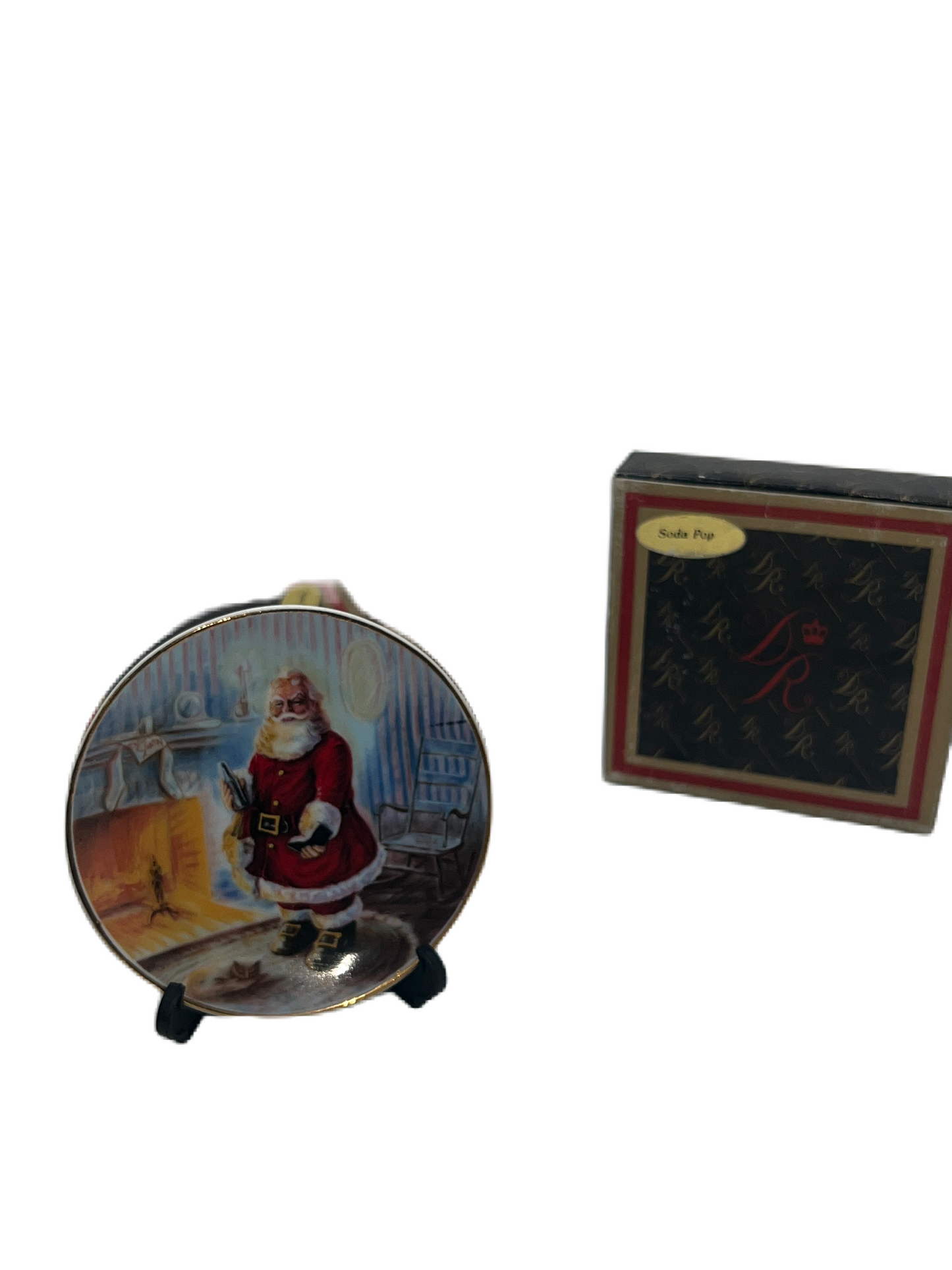 Duncan Royale Soda Pop Santa & Nast Santa Claus Christmas Decoration Mini Plate Ornament 1991