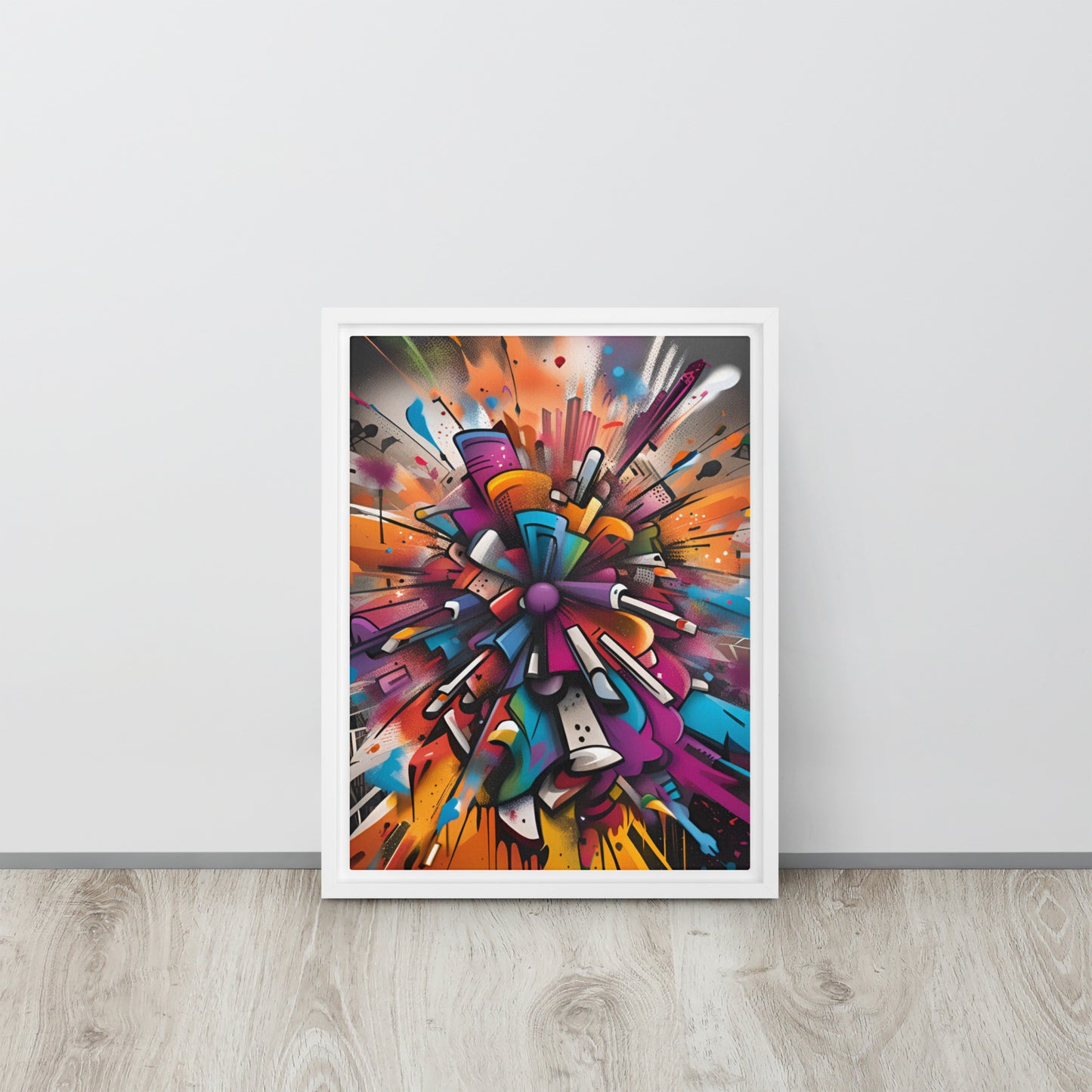 Graffiti Garden - Framed Canvas