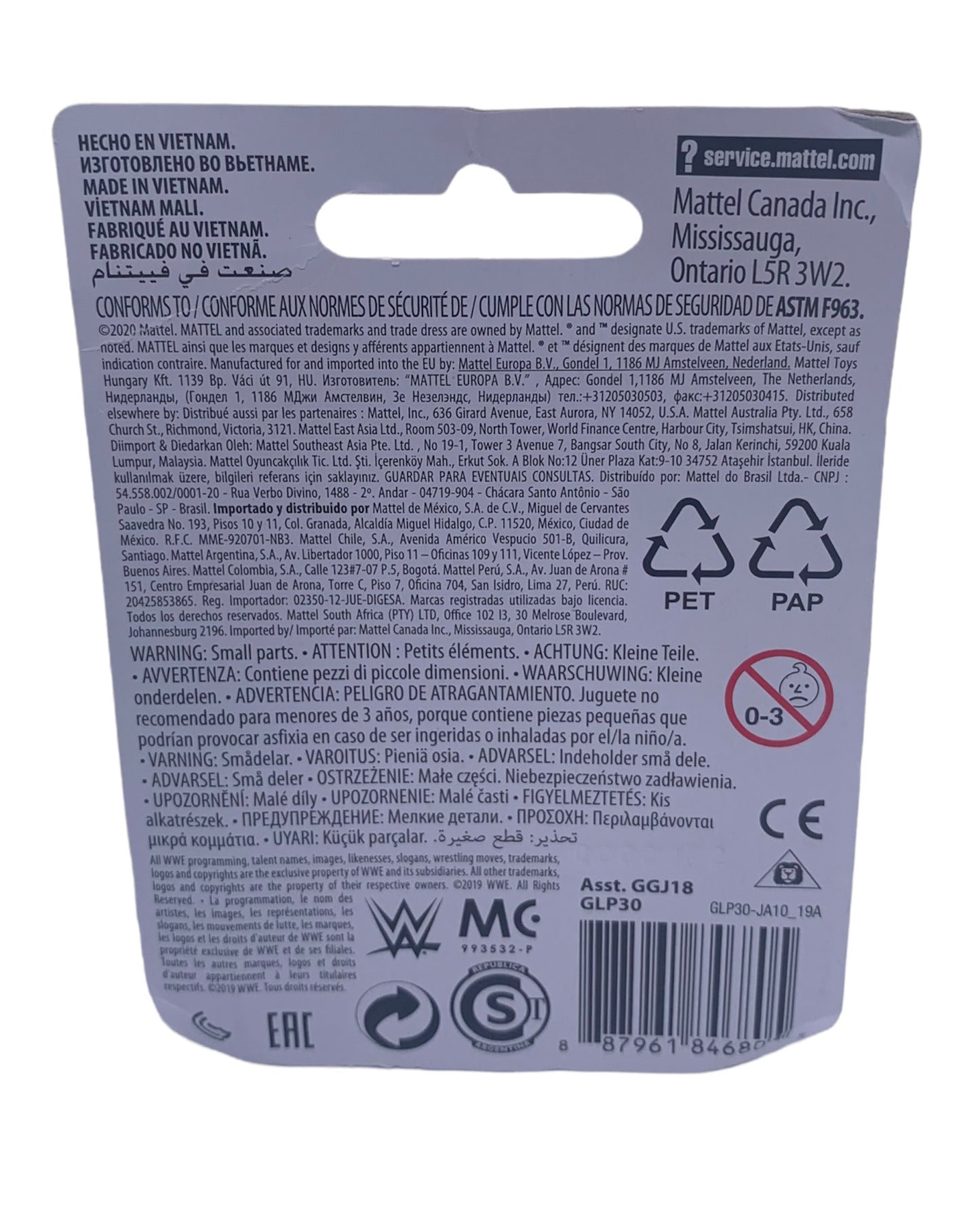 WWE Wrestling Micro Collection (The Undertaker) 3" Action Figure Mattel