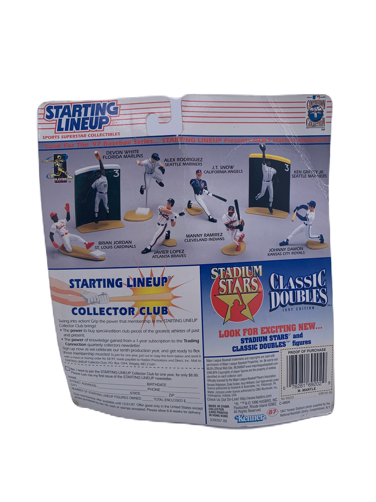 Mickey Mantle Starting Lineup 1997 Series Cooperstown Collection