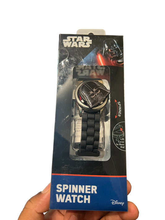 Disney Star Wars Darth Vader Digital Top Spinner Watch With Black Band