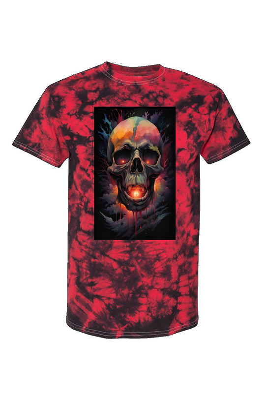 Red Crystal Tie-Dye Graphic T-Shirt