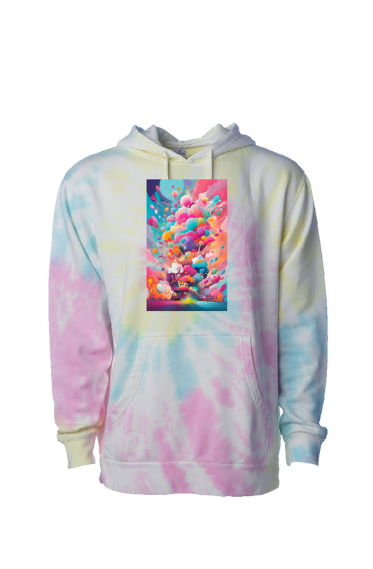 Tie Dye Sunset Swirl Graphic Hoodie - Wanderlust