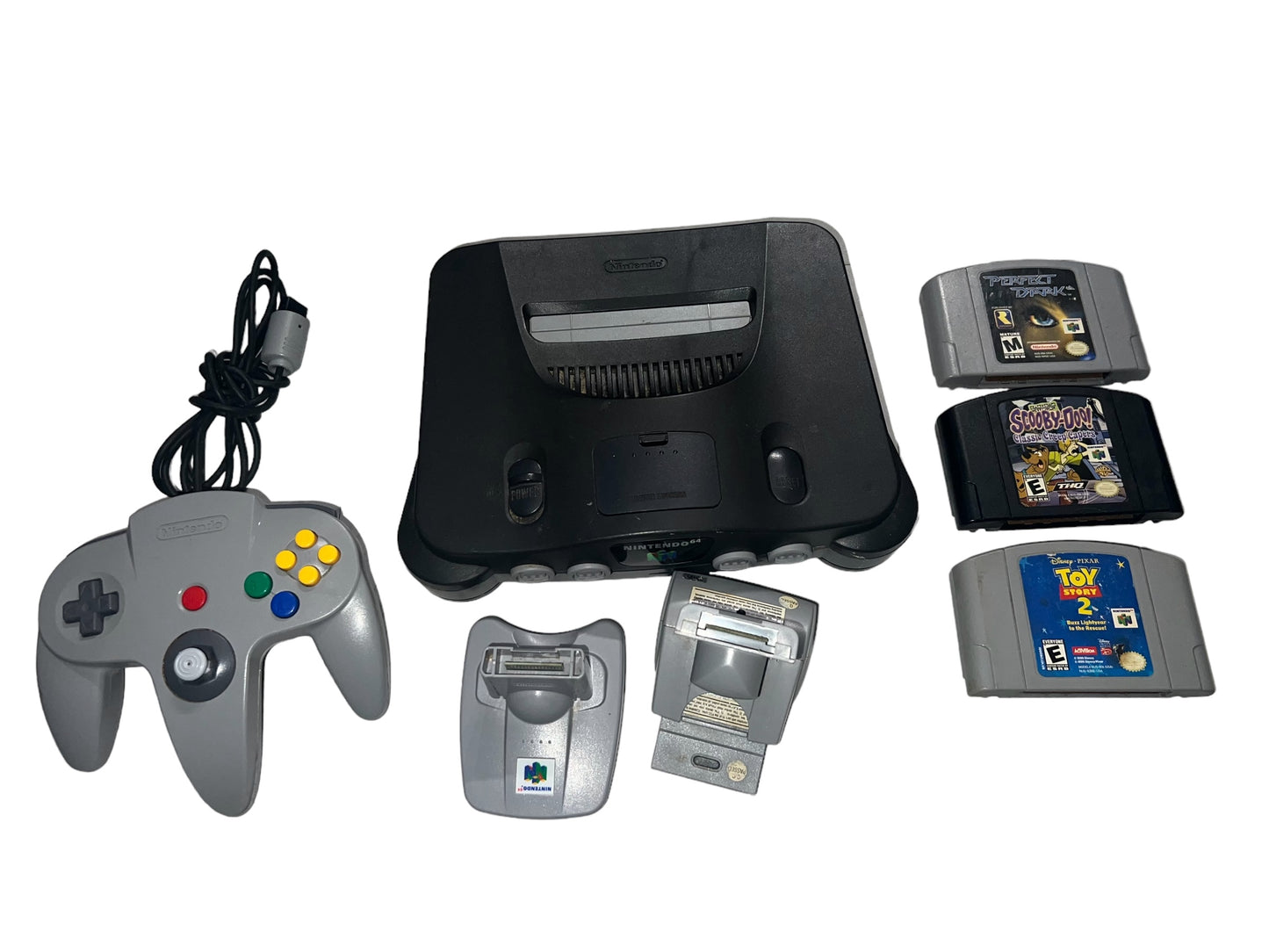 Nintendo64 N64 Consoles NUS-001 Untested With 3 Games (Scooby Doo, Toy Story 2 & Perfect Dark)