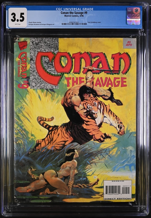 Conan the Savage #9 4/96 Marvel Magazine Comic CGC 3.5 White Pages POP 1