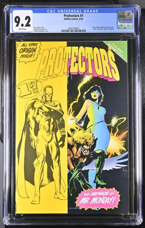 Protectors #1 9/92 Malibu Comics CGC 9.2 White Pages Pop 10