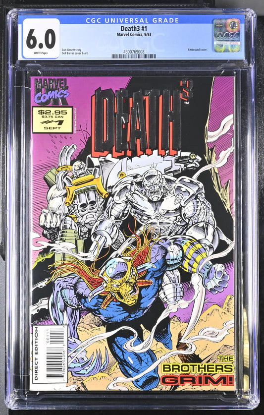Death3 #1 Marvel Comics 9/93 CGC 6.0 White Pages POP 5