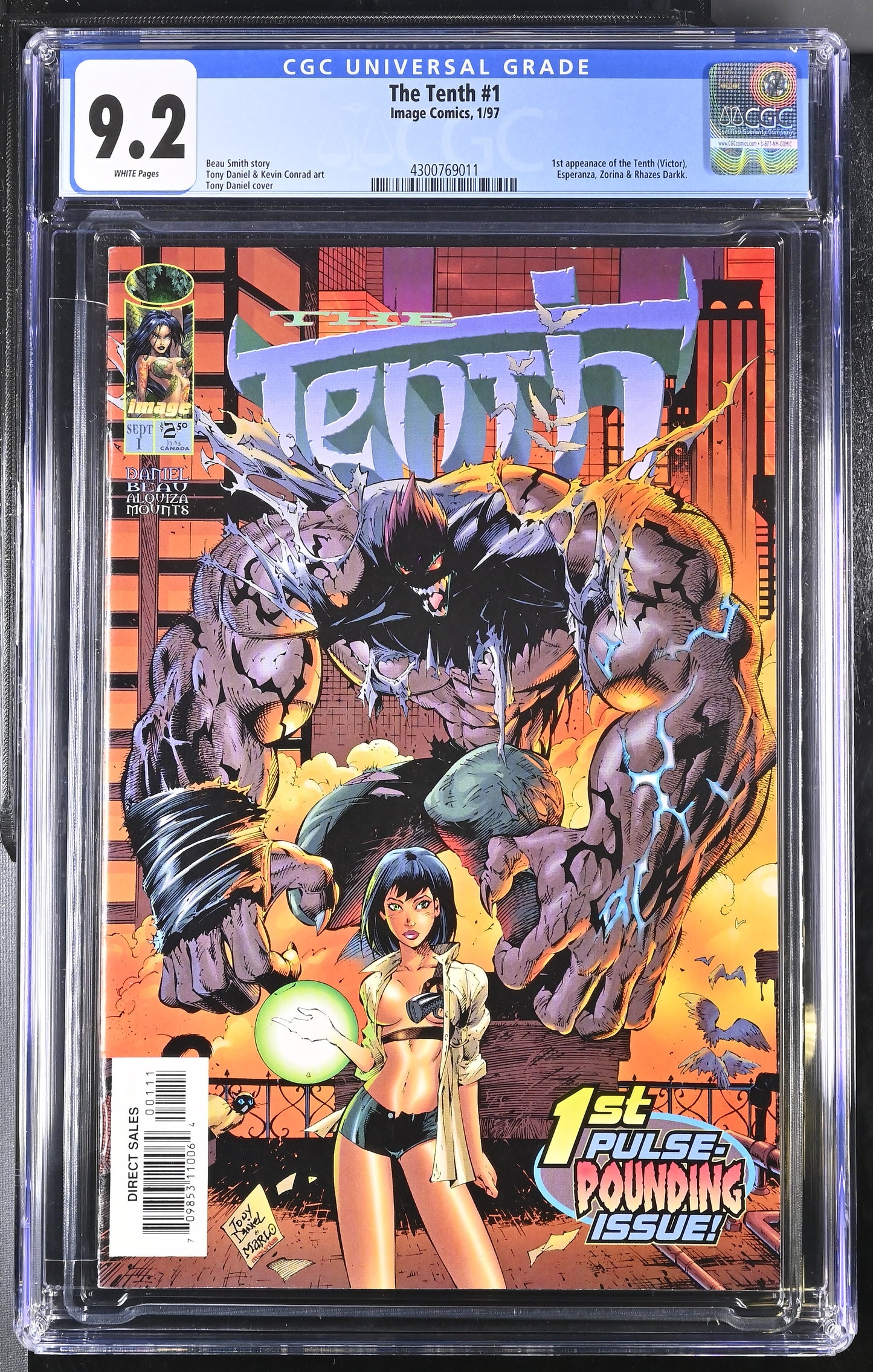 The Tenth #1 1/97 Image Comics CGC 9.2 White Pages POP 14