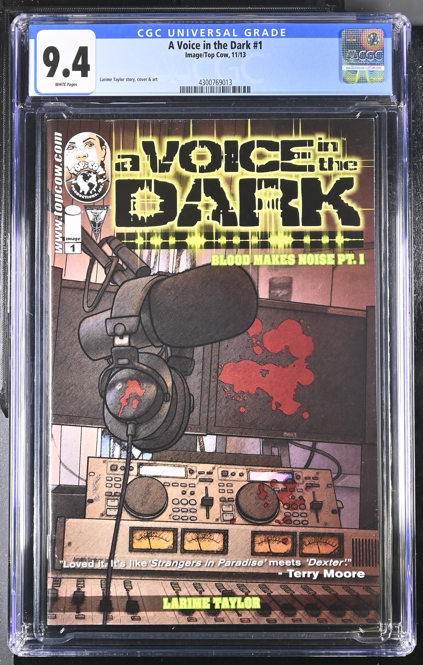 A Voice in the Dark #1  Image Comic Top Cow 11/13 CGC 9.4 White Pages