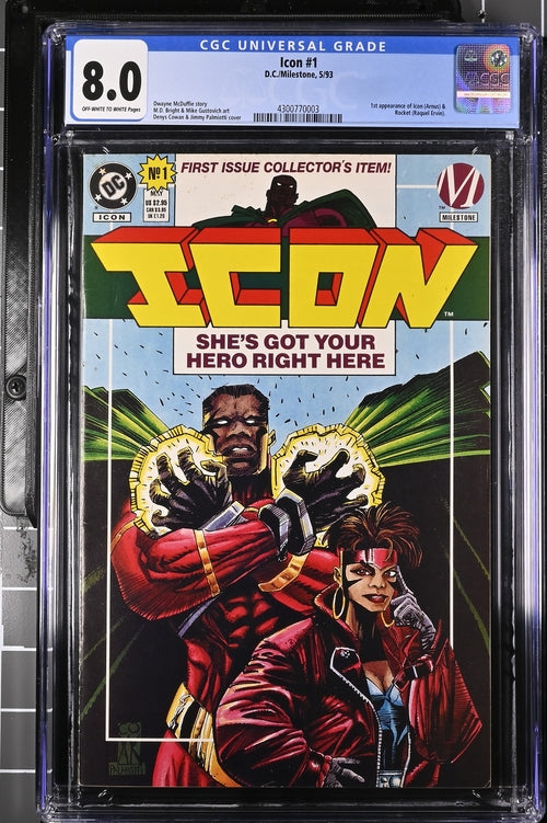Icon #1 DC Comics 1993 CGC 8.0 Off White Pages