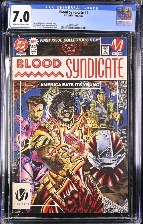 DC Comic Milestone Blood Syndicate Alternative 1 & 1 April CGC 7.0 & 7.5 White Pages