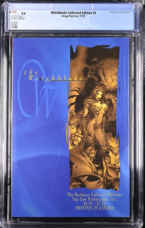 Top Cow Image Witchblade Collected Editions 5 & 8 CGC 9.8 & 9.4 White Pages Michael Turner POP 3