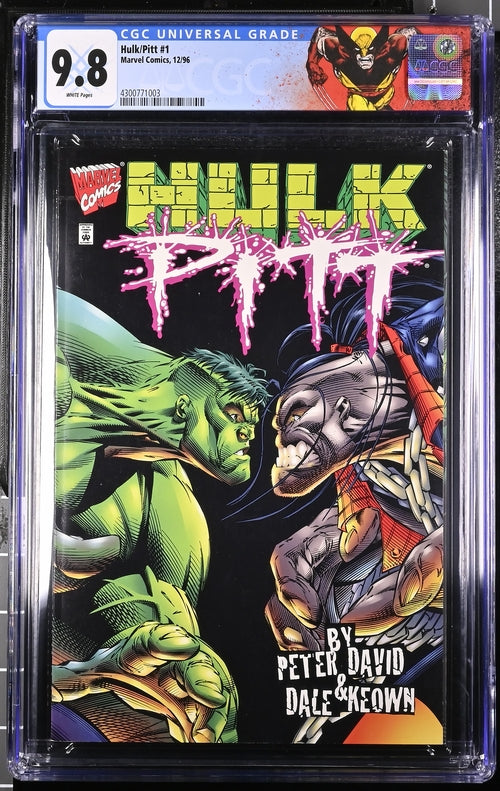Hulk Pitt #1 CGC Custom Label 9.8 White Pages Marvel