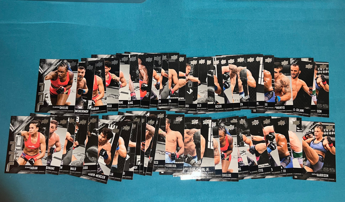 2022 Upper Deck PFL (Professional Fighter League) 50 Card Base Lot Collection