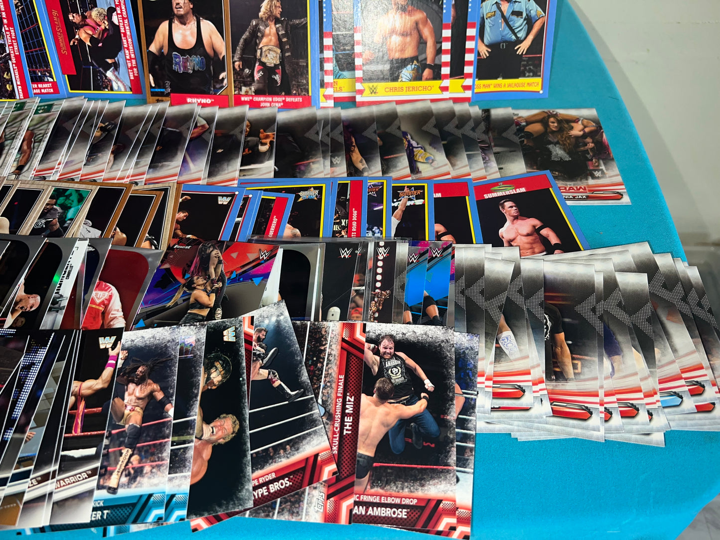2017-2021 Topps WWE Chrome Finest, Heritage, Then Now Forever 200 Plus Card Lot