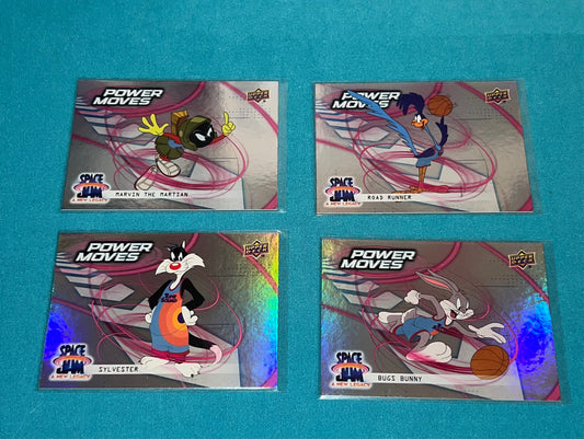 Space Jam Power Move Card Lot (4) Basketball Sport Upper Deck