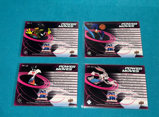 Space Jam Power Move Card Lot (4) Basketball Sport Upper Deck