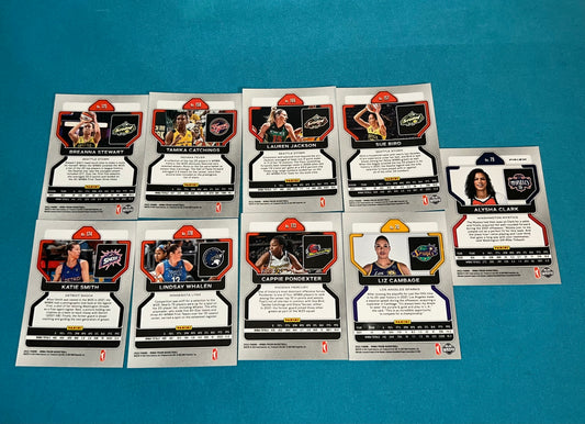2022 Panini Silver Prizm WNBA W25 Card Lot (9) Plus Parallels
