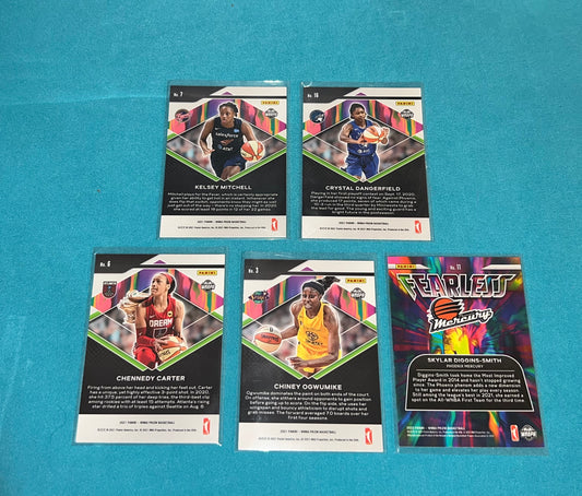 2021-2022 Panini WNBA Fearless Prizm Card Lot (5)