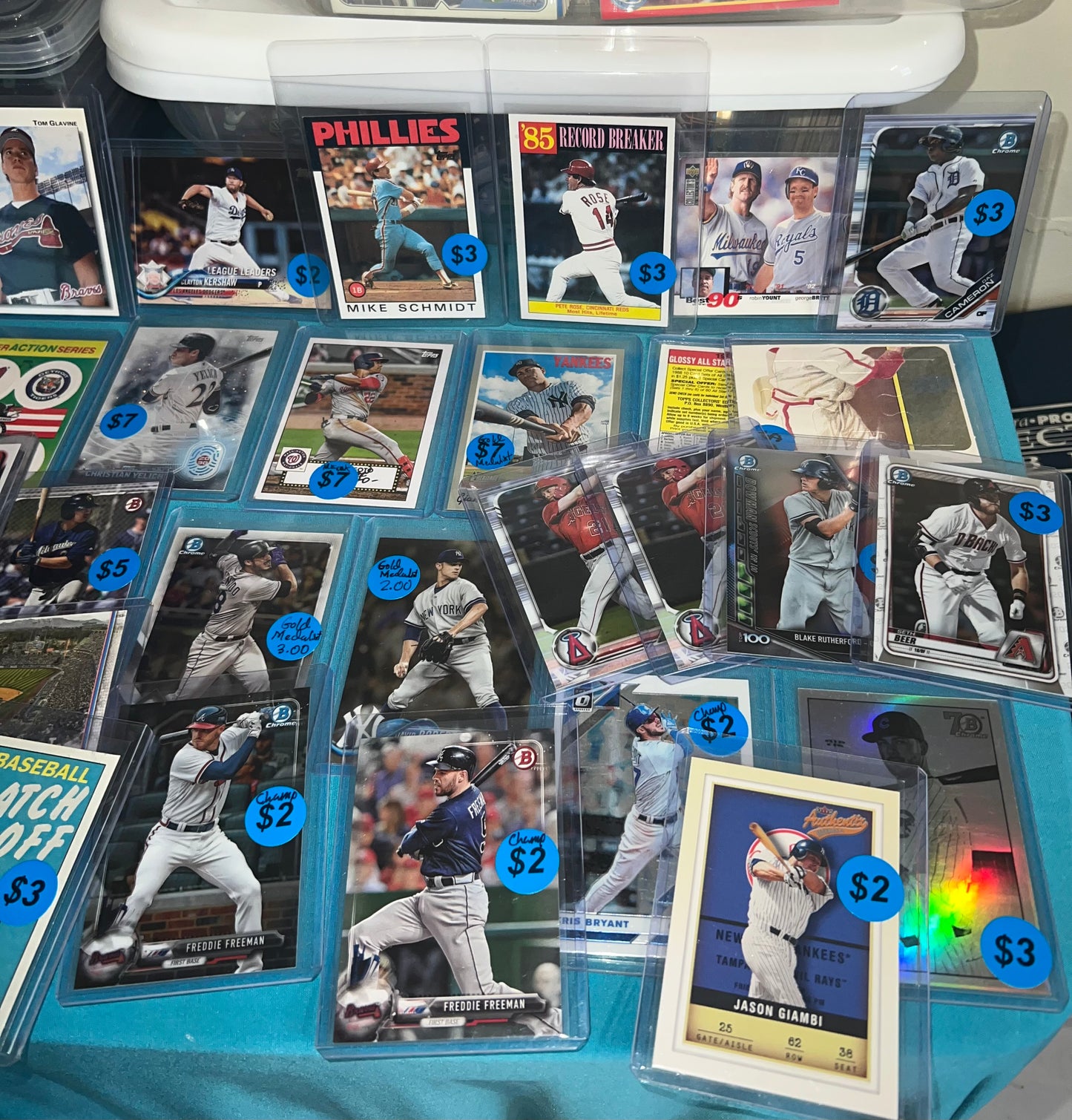Baseball Card Lot Huge Collection 500 Plus MLB Modern to Vintage / Toploaders
