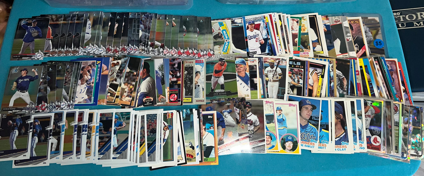 Baseball Card Lot Huge Collection 500 Plus MLB Modern to Vintage / Toploaders