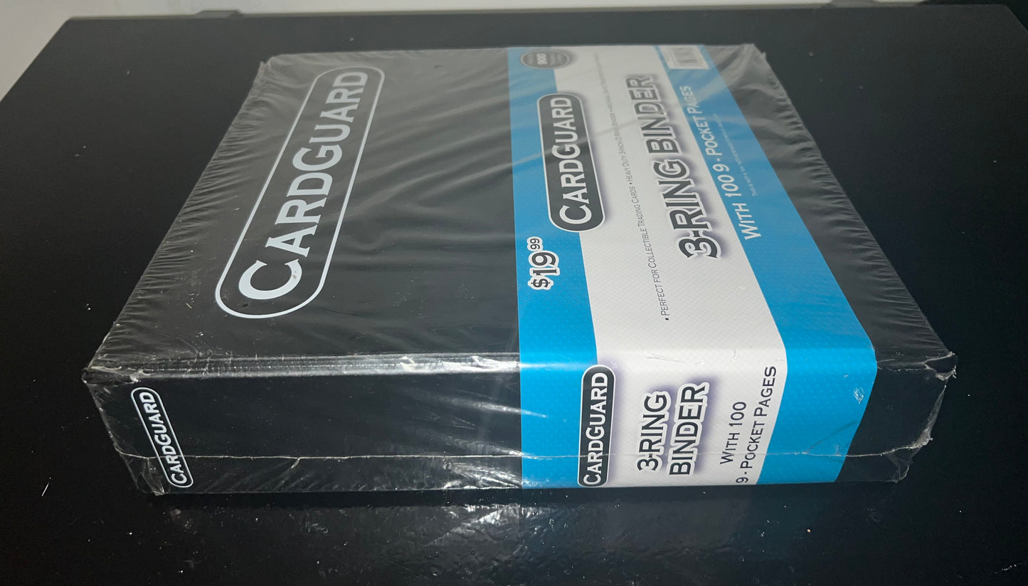 Cardguard 3-Ring Binder 100 9-Pocket Pages Brand New Holds 900 Plus Cards