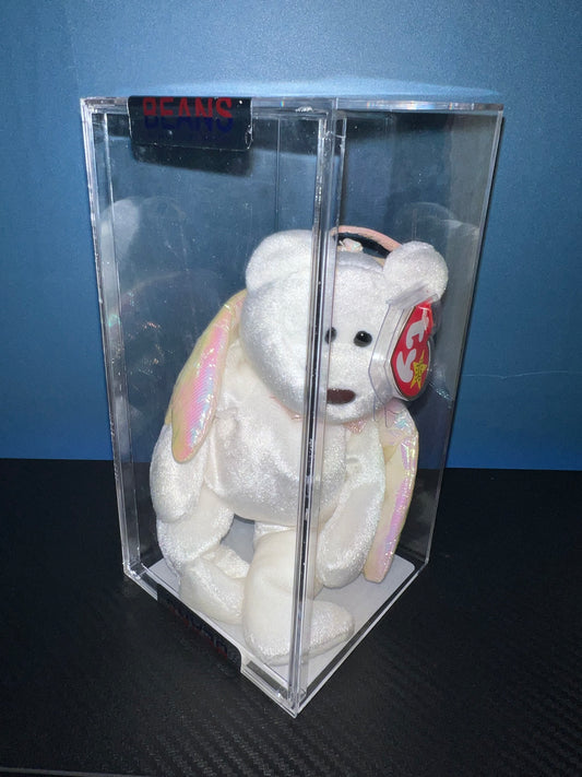 Halo the Bear Ty Beanie Baby Becky's True Blue Beans Authenticated 5th Swing 6th Tush
