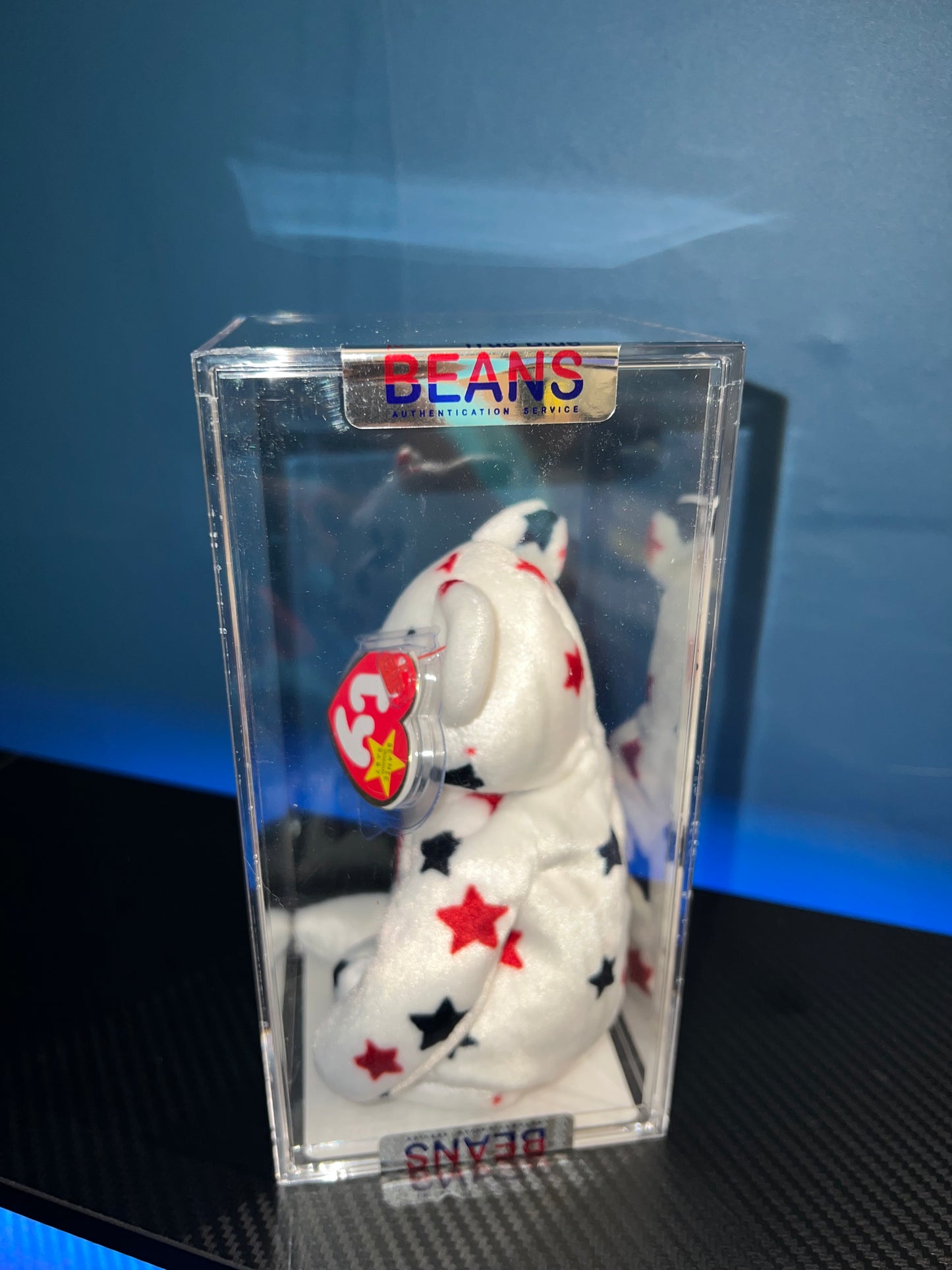 Glory Oddity Flag Ty Beanie Baby Becky's True Blue Beans Authenticated 5th Swing 6th Tush
