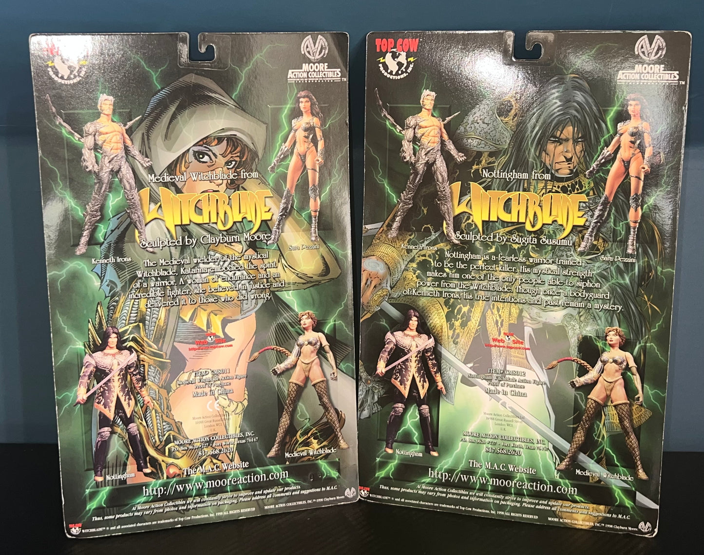 4 Top Cow Witchblade Action Figures Complete Set 1998 Moore