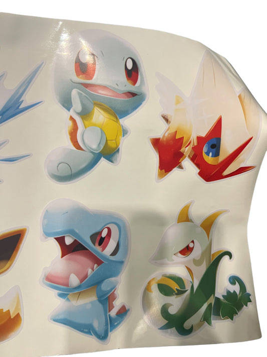 Pokemon Die-Cut Removable Poster 10 Characters