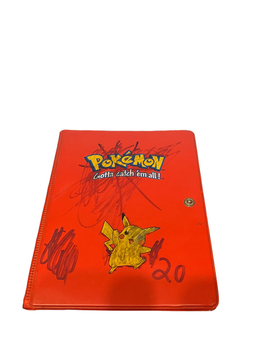 Vintage Pokemon Gotta Catch 'Em All Binder Red Pikachu Card Sleeves