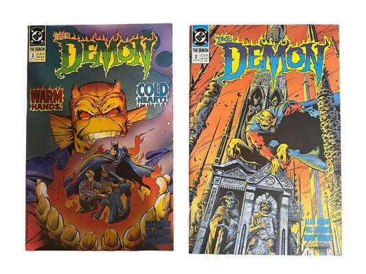 The Demon 1990 Series Issue #2 and #3 DC Universe Comic Lot White Pages