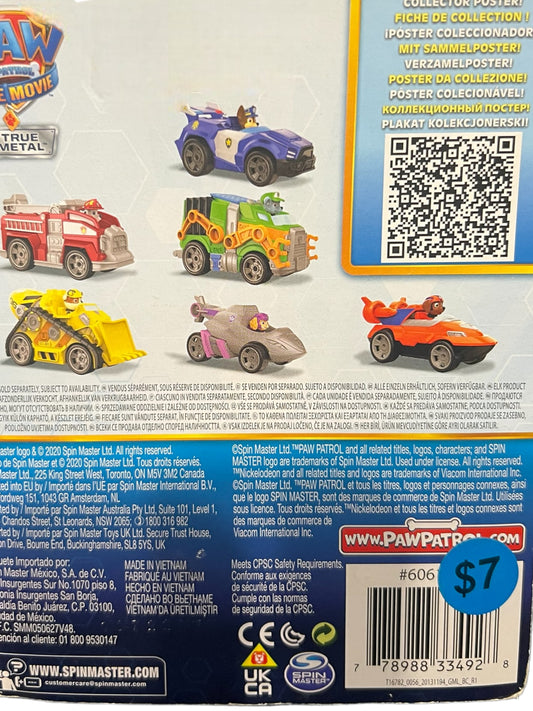 Nickelodeon PAW Patrol: The Movie CHASE Die-Cast Vehicle True Metal Car Toy