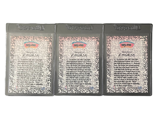 1994-95 NBA Hoops Gold Mine Dennis Rodman GOLD SP - Spurs - HOF Gold SP - Set of 3