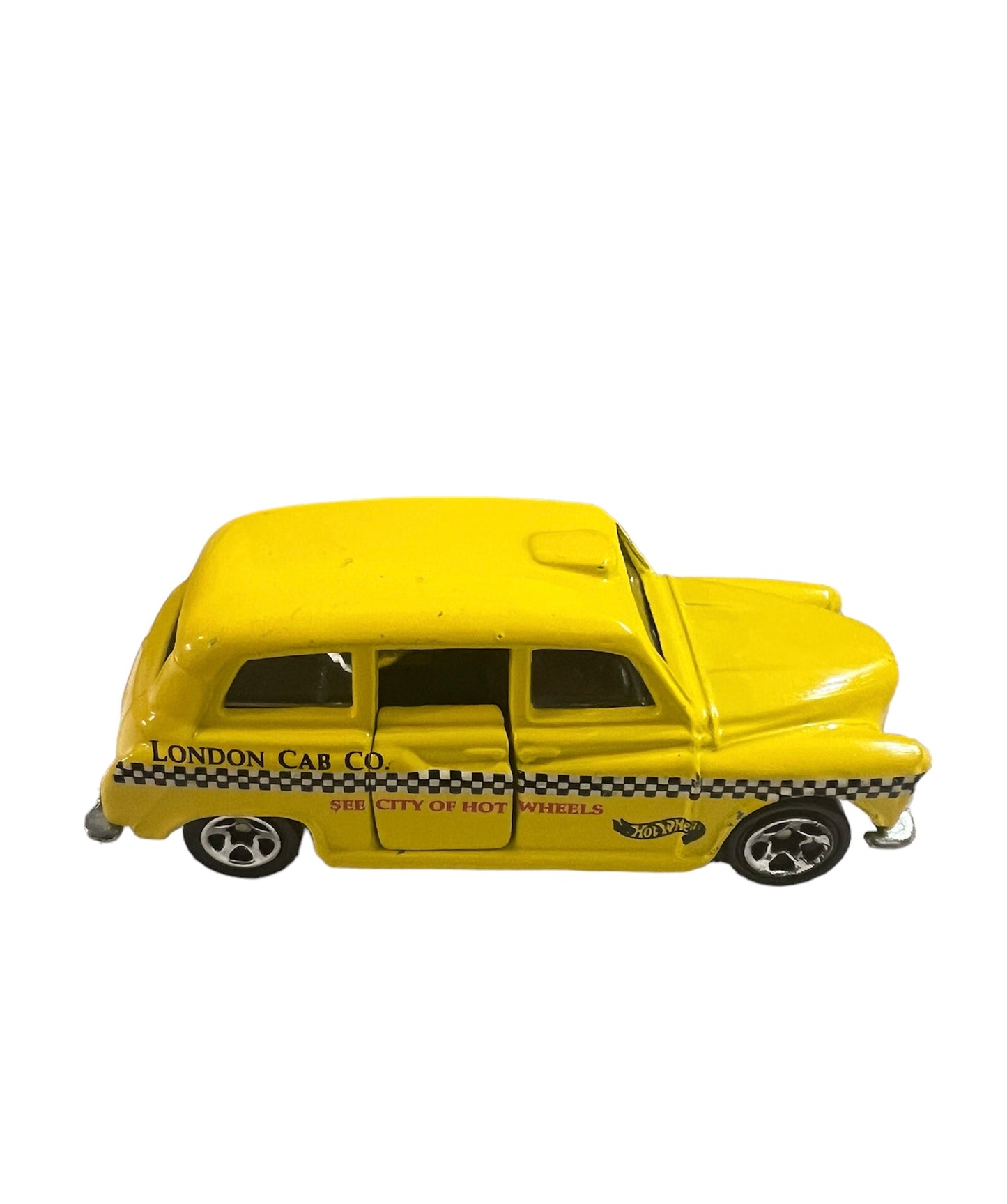 96' Vintage *Hot Wheels* London Taxi  Cab/ Collector #619/ Yellow/ Loose