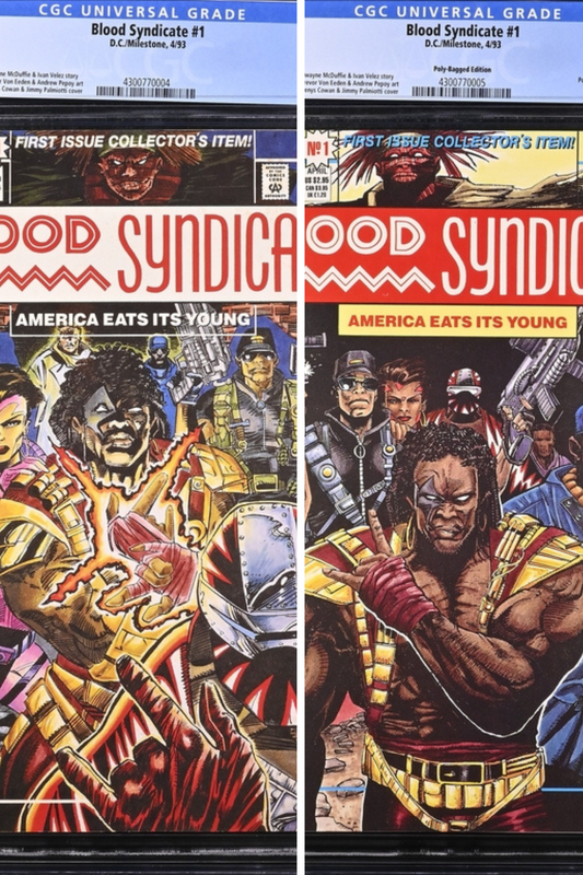 DC Comic Milestone Blood Syndicate Alternative 1 & 1 April CGC 7.0 & 7.5 White Pages