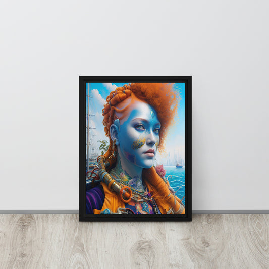 Scarlet Horizon - Framed Canvas