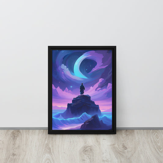 Nebula's Mirage - Framed Canvas