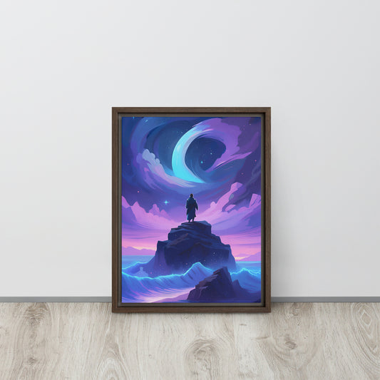 Nebula's Mirage - Framed Canvas