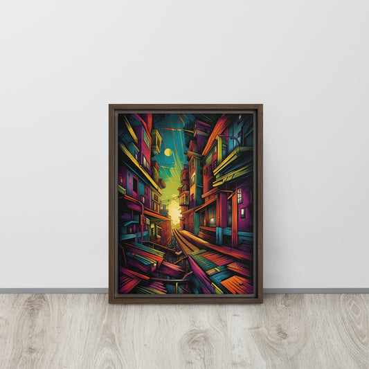 Crayon Alley - Framed Canvas