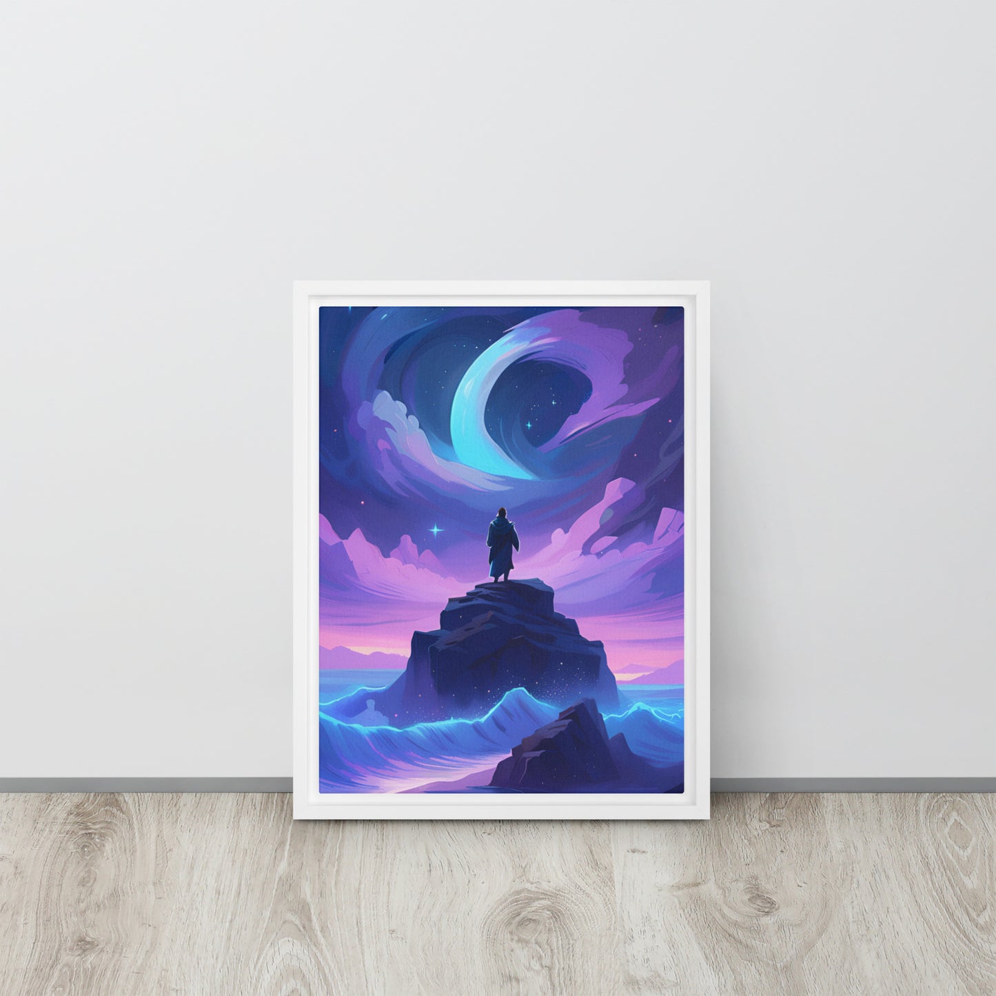 Nebula's Mirage - Framed Canvas