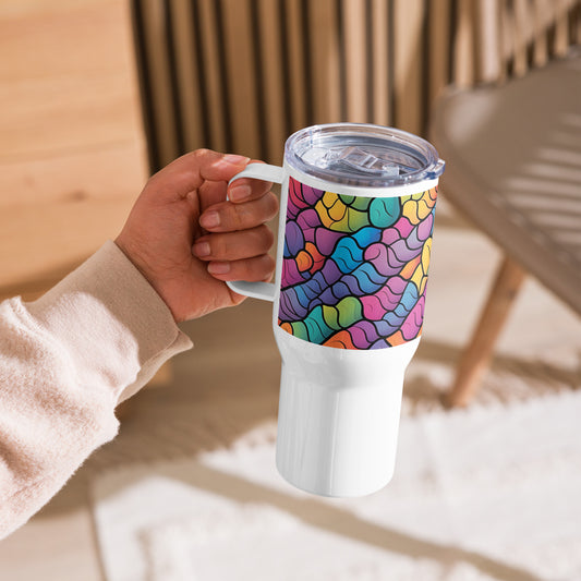 Bubble Gum - Travel Mug with a Handle