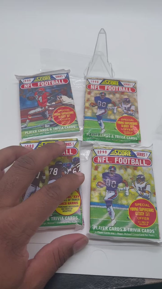 NFL Football Score 1990 Series 1 Pack Set