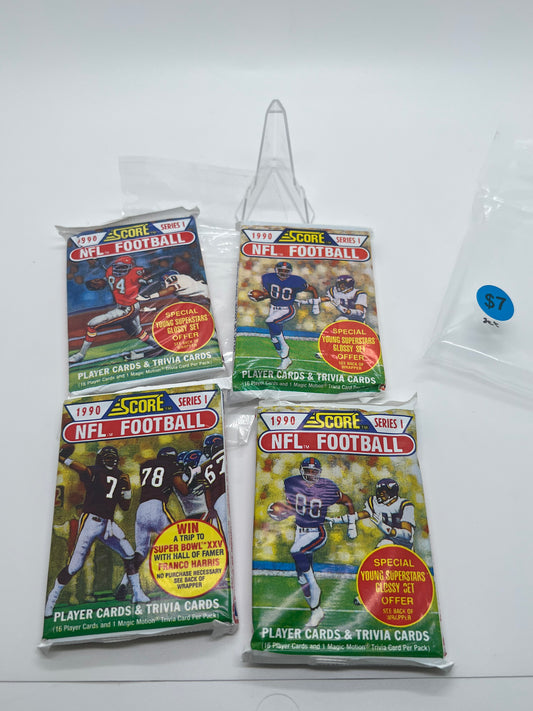 NFL Football Score 1990 Series 1 Pack Set