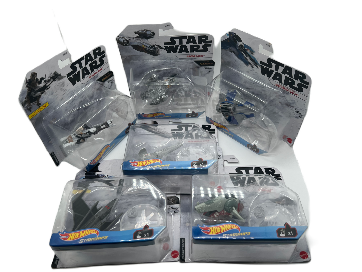 Star Wars Hot Wheels Starships Almost Complete Set (6)