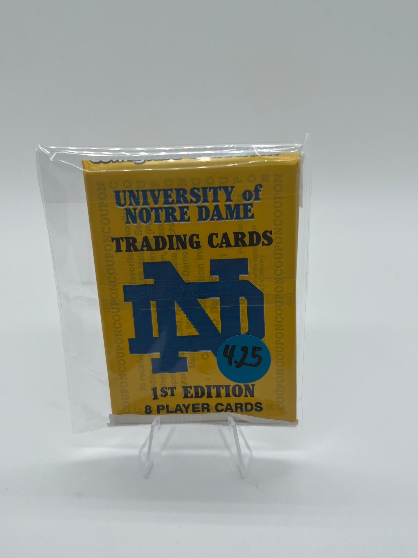 Collegiate Collection University of Notre Dame Trading Cards 1st Edition Pack Set (2)